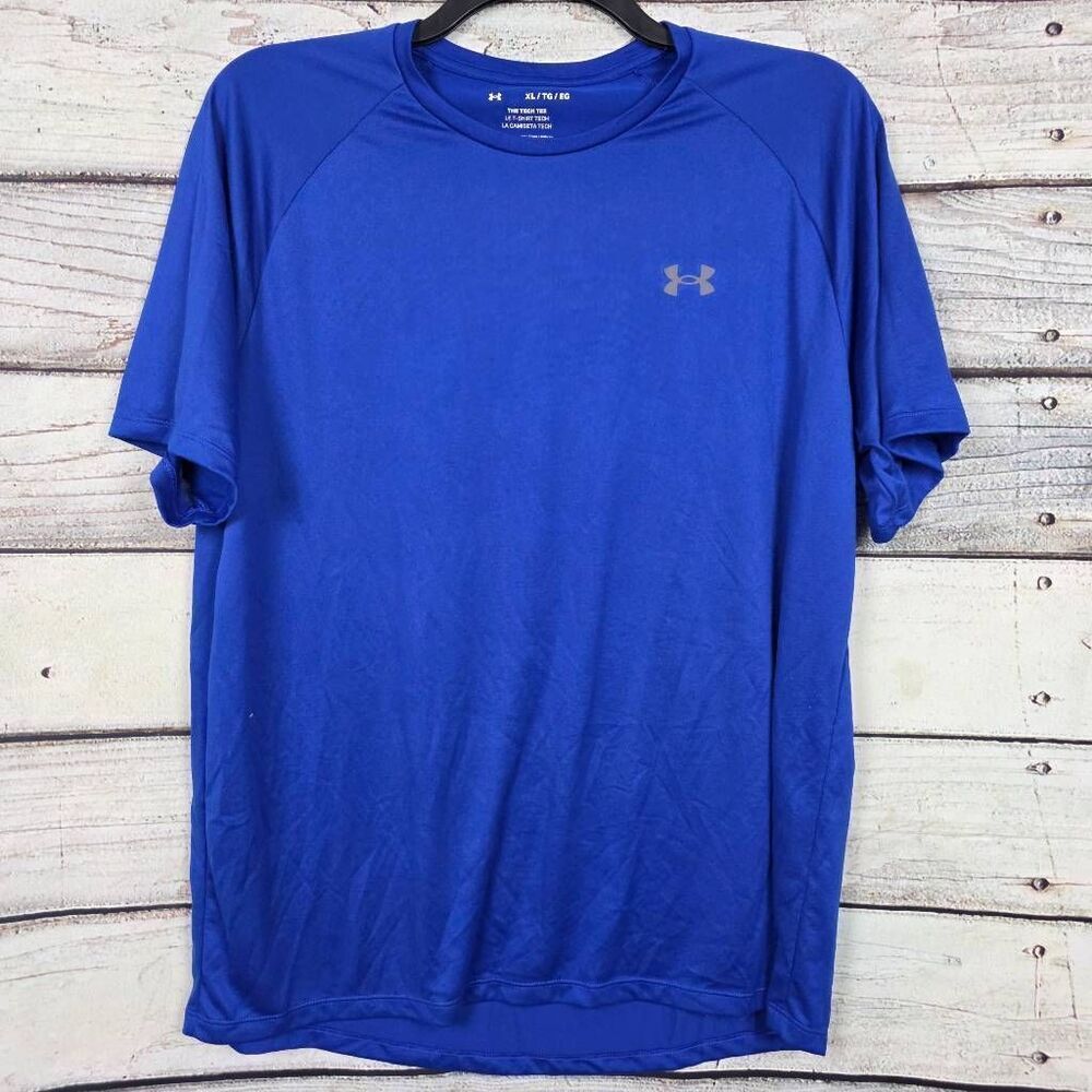 Under Armour Tech Tee Blue XL Loose Fit